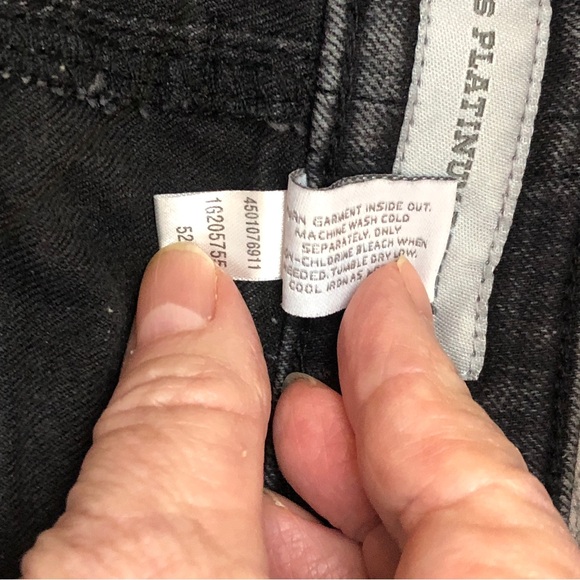 CHICOS PLATINUM DENIM Womens Size 2 Reg Cotton Spandex Slim Leg Charcoal EUC - Picture 8 of 13